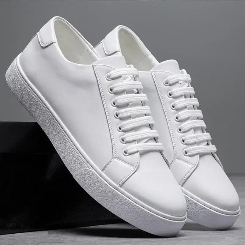 Eleganckie Męskie Skórzane Sneakersy