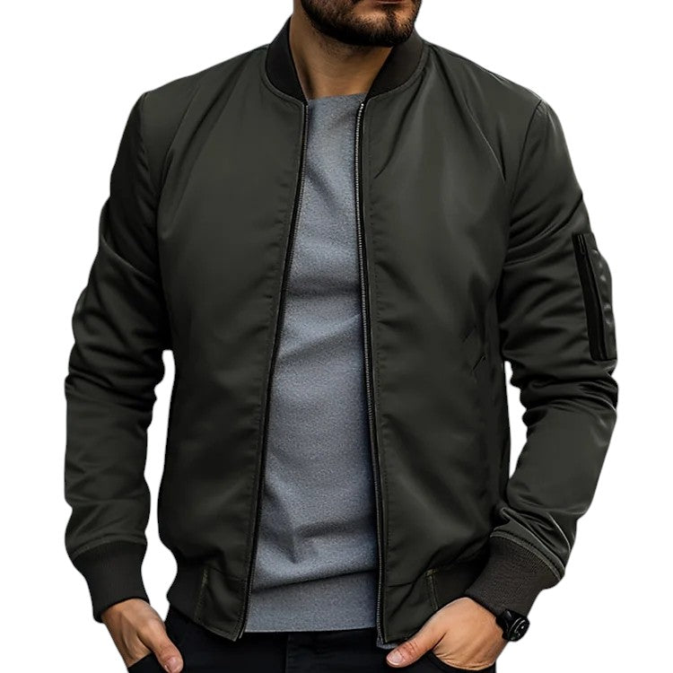 Bomber męski z luksusowego materiału twill