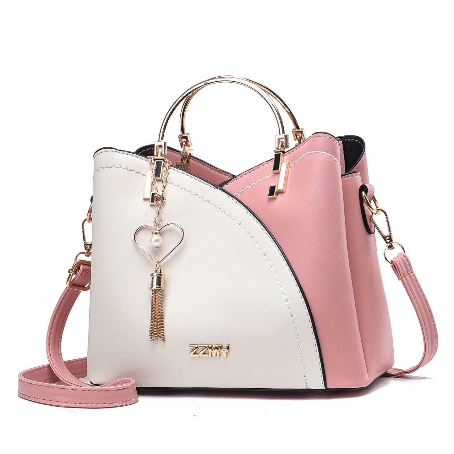 Damska Torebka Crossbody – Mała Torebka na Ramię z Modnym Kolorowym Panelem