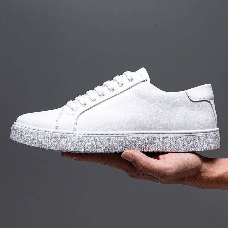 Eleganckie Męskie Skórzane Sneakersy