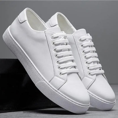 Eleganckie Męskie Skórzane Sneakersy
