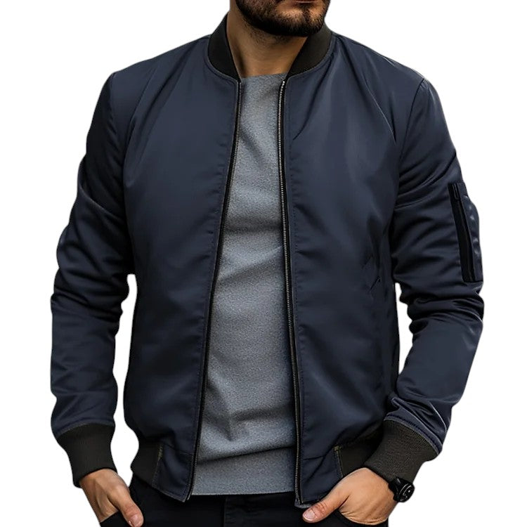 Bomber męski z luksusowego materiału twill
