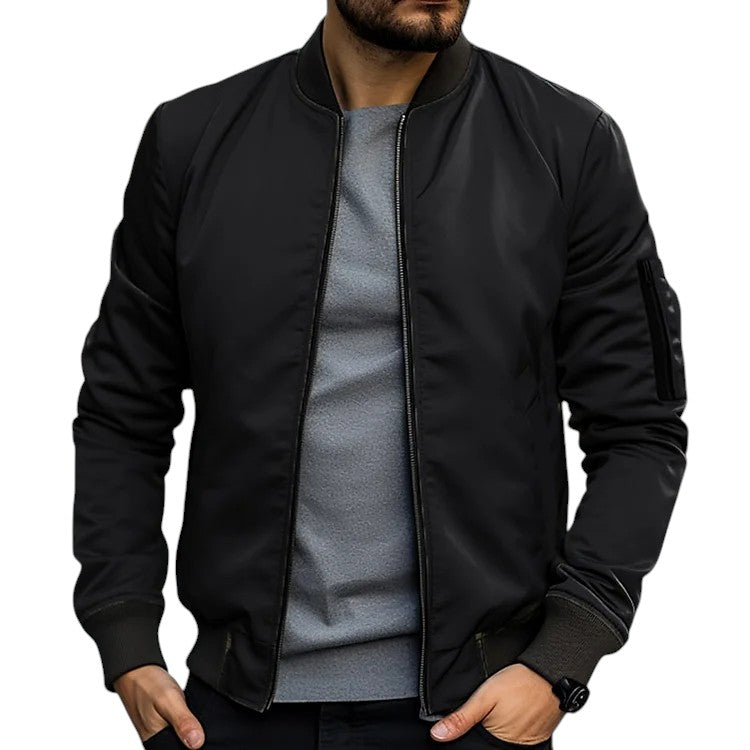 Bomber męski z luksusowego materiału twill