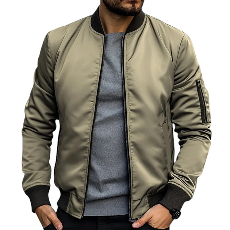 Bomber męski z luksusowego materiału twill