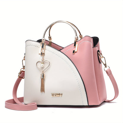Damska Torebka Crossbody – Mała Torebka na Ramię z Modnym Kolorowym Panelem