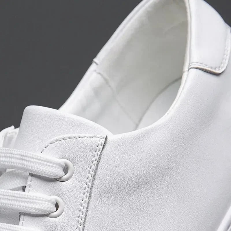 Eleganckie Męskie Skórzane Sneakersy