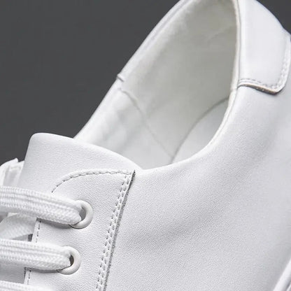 Eleganckie Męskie Skórzane Sneakersy