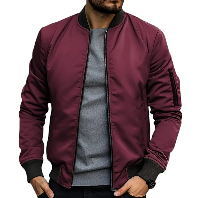 Bomber męski z luksusowego materiału twill