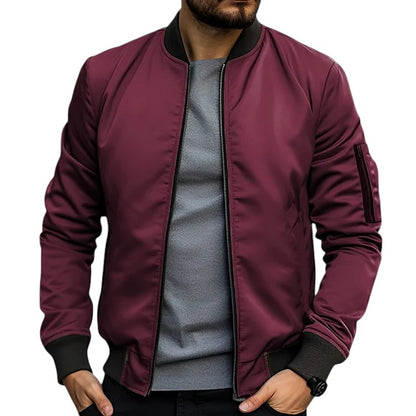 Bomber męski z luksusowego materiału twill