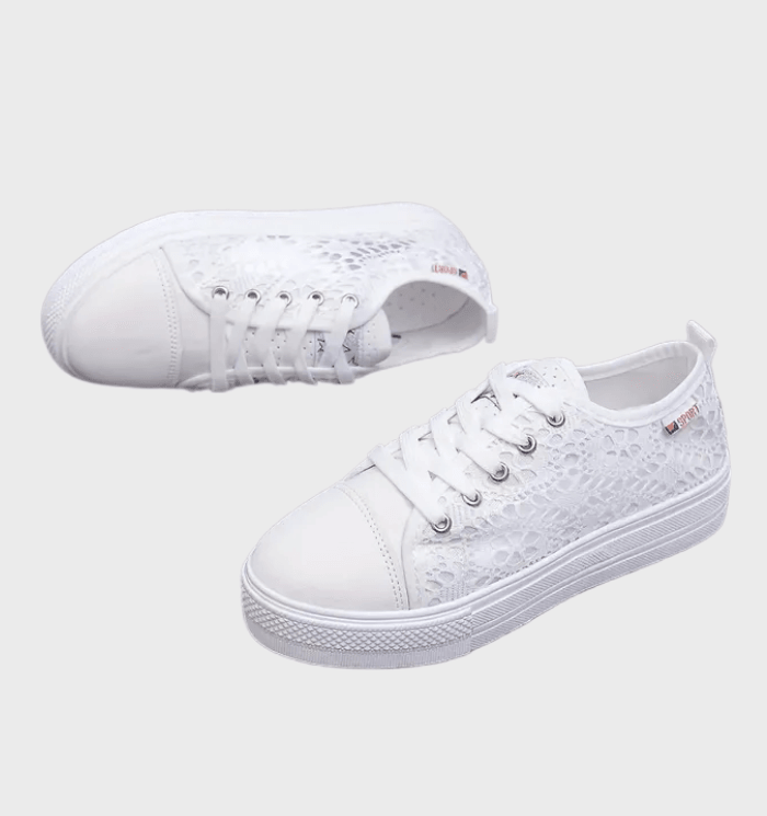 Eleganckie damskie sneakersy z koronką