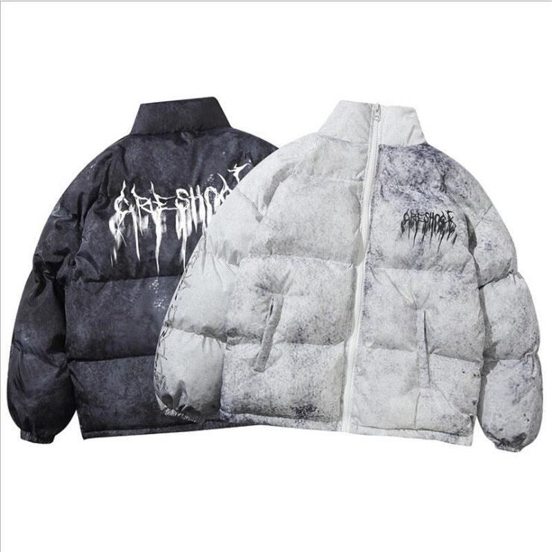 Męska Kurtka Puchowa w Stylu Streetwear