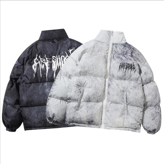 Męska Kurtka Puchowa w Stylu Streetwear
