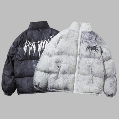 Męska Kurtka Puchowa w Stylu Streetwear