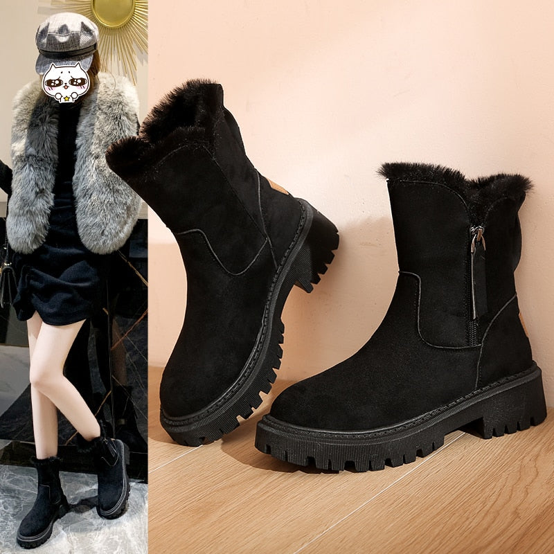 Eleganckie Damskie Buty Zimowe