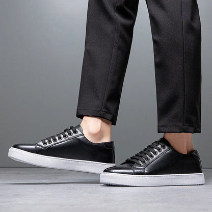 Eleganckie Męskie Skórzane Sneakersy