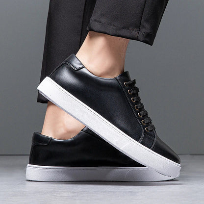 Eleganckie Męskie Skórzane Sneakersy