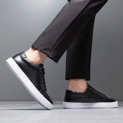 Eleganckie Męskie Skórzane Sneakersy