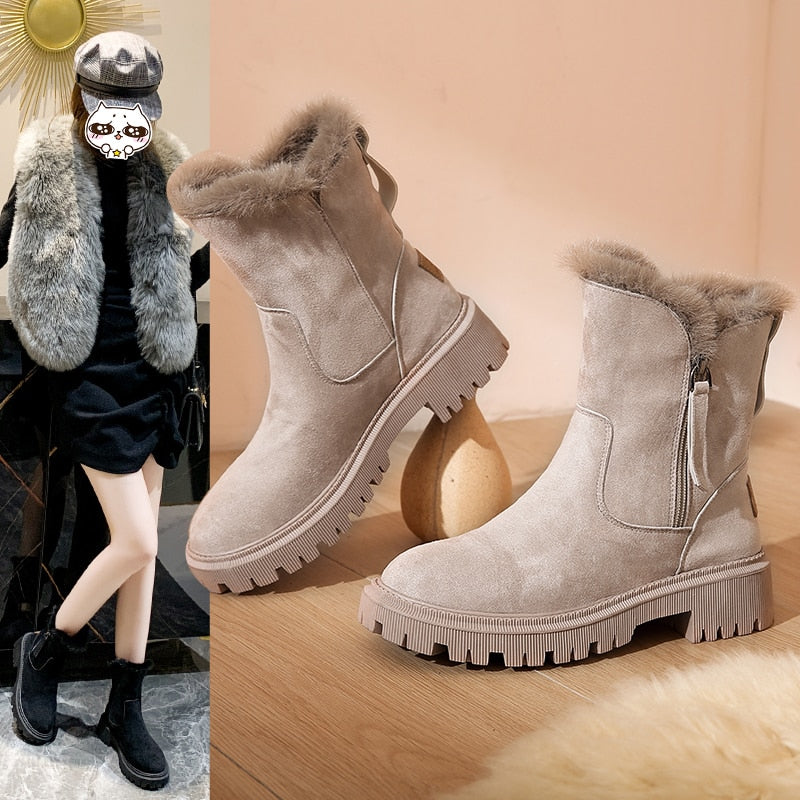 Eleganckie Damskie Buty Zimowe