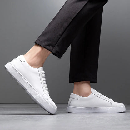 Eleganckie Męskie Skórzane Sneakersy