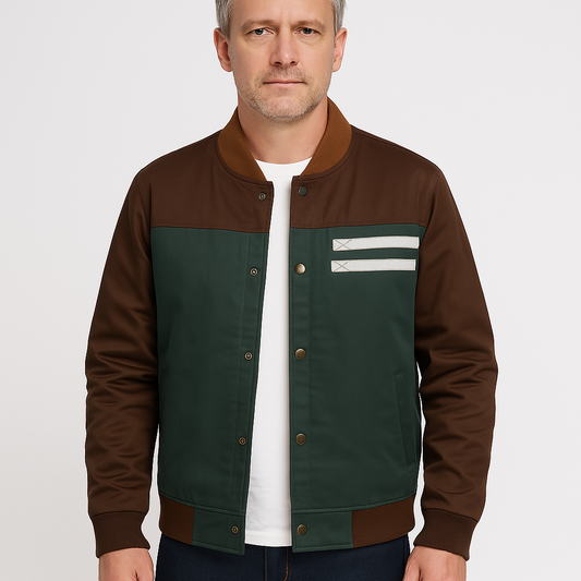 Męska Kurtka Vintage w Stylu Militarnym