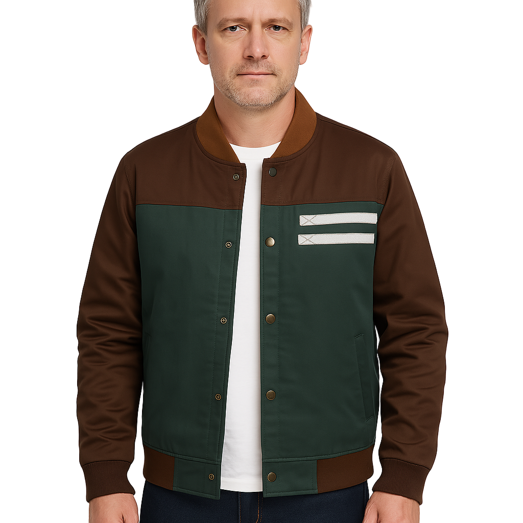 Męska Kurtka Vintage w Stylu Militarnym
